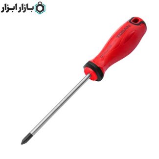 پیچ گوشتی دسته TPR چهارسو سایز 6×38 سری Brusk توسن مدل T4445