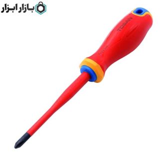 پیچ گوشتی دسته TPR عایق برق سایز PH2x100 سری Brusk توسن مدل T4485